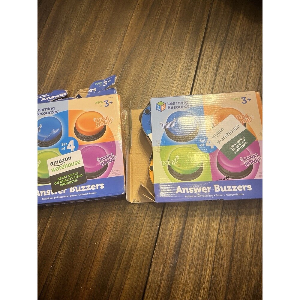 2 sets of 4 Learning Resources Recordable Answer Buzzers games dog button